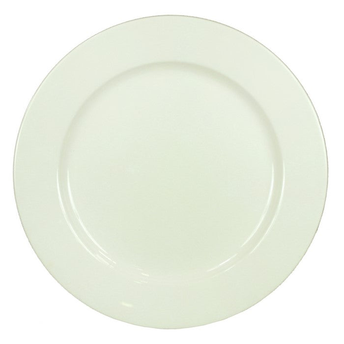 Elegantly Designed Round Shape Ceramic Plate with Great Durability, White