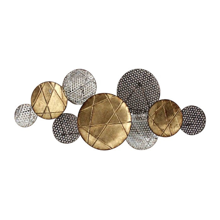 Metal Constructed WallDecor, Gold and Silver