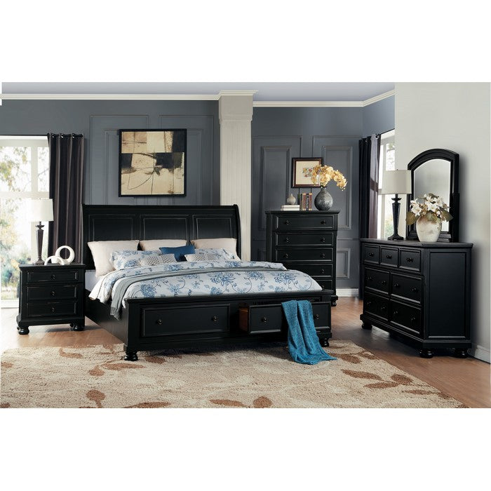 Transitional Style Seven Drawer Wooden Dresser with Round Bun Legs, White