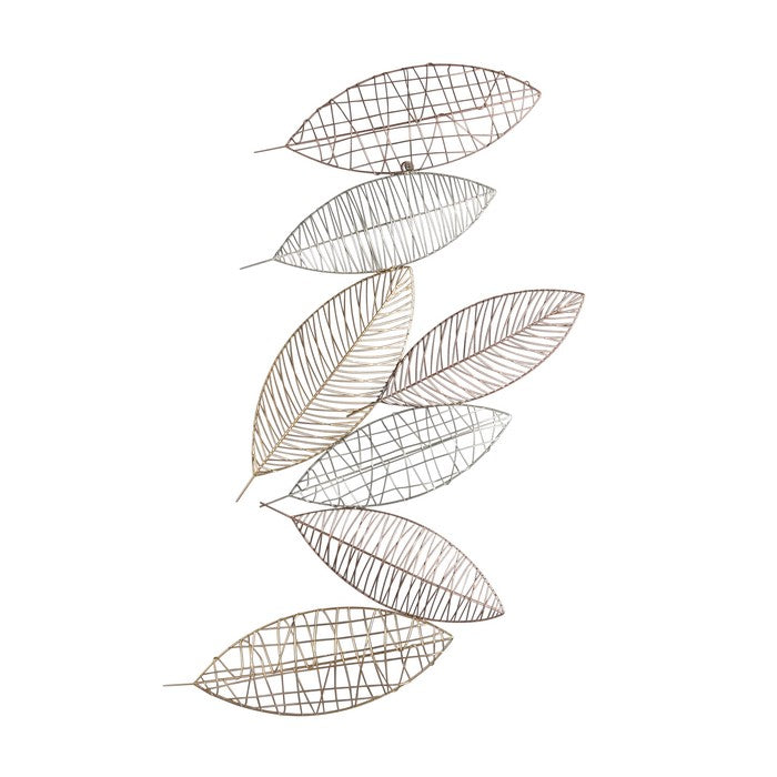 Metal Leaves Cluster WallDecor Accent, Multicolor