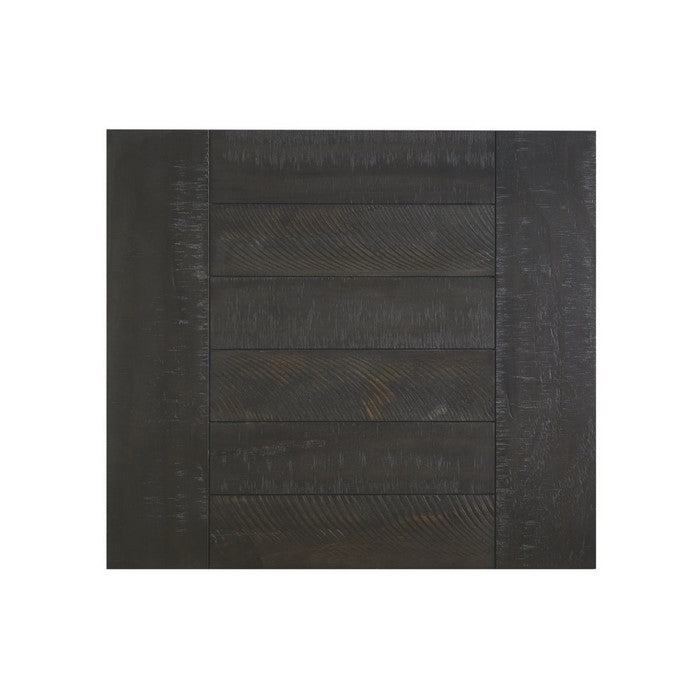 Plank Style Acacia Wood Table Set with Canted Legs, Set of Three, Black