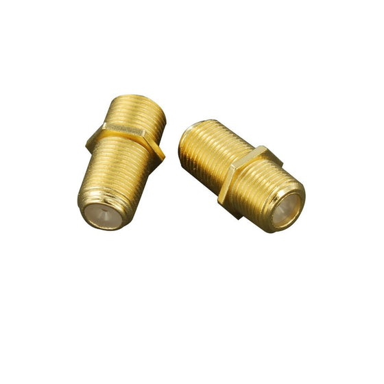 Leviton C5259-GO In-Line Cable Connector, Gold-Plated, 2 Per Carded Unit-Pack