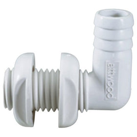 attwood Thru-Hull Connector 90 Degree White 3877-3 Thru-Hull Connector 90 Degree White