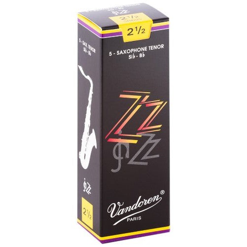 Vandoren SR4225 Tenor Sax ZZ Reeds Strength 2.5; Box of 5