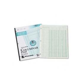 WILSON JONES G7205A Accounting Pad, Five Eight-Unit Columns, 8-1/2 x 11, 50-Sheet Pad (WLJG7205A)
