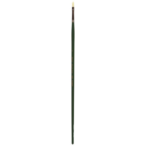 Silver Brush 1003-0 Grand Prix Premier Long Handle Hog Bristle Brush, Filbert, Size 0
