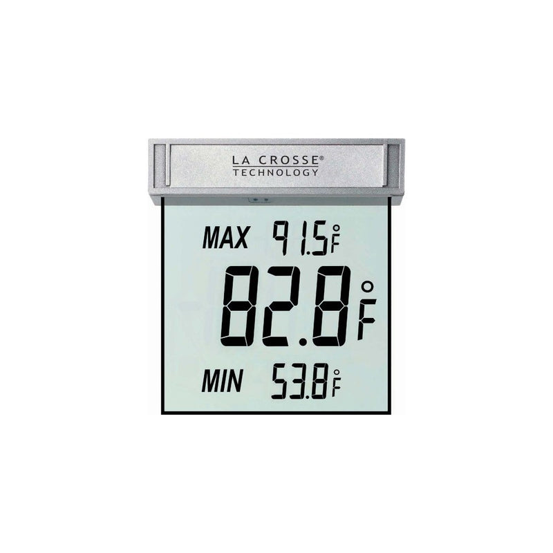 La Crosse Technology WS-1025 Digital Window Thermometer with detachable bracket and records MIN/MAX temp & Auto reset