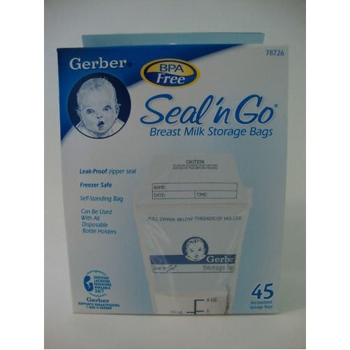 NUK Seal n Go Breast Milk Storage Bags & Disposable Bottle Liners 45 ea