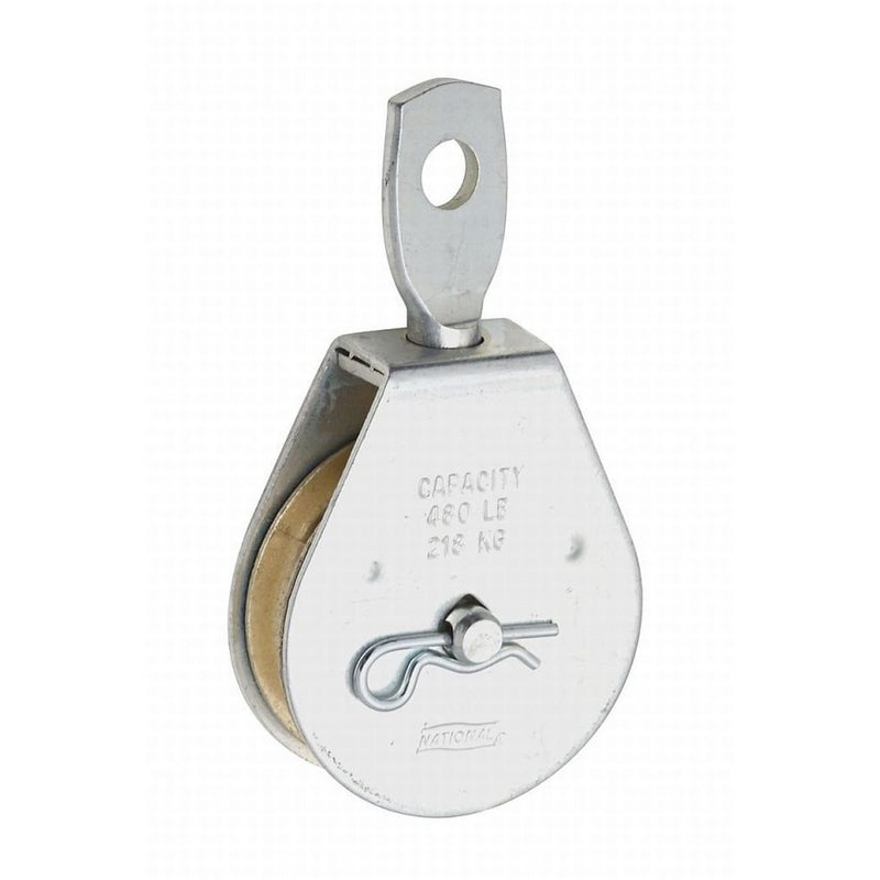 National Hardware N195-792 3211BC Swivel Single Pulley in Zinc plated