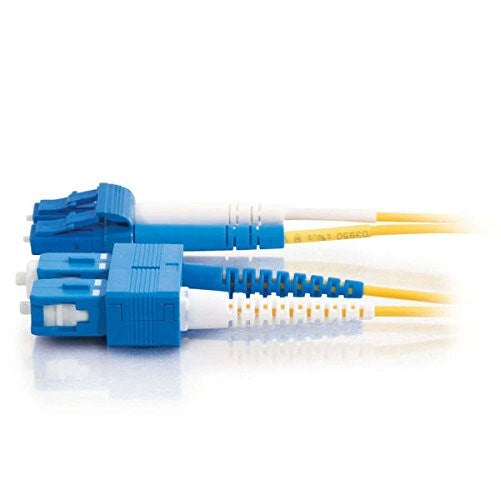 C2G/Cables to Go 29190 LC-SC 9/125 OS1 Duplex Single-Mode PVC Fiber Optic Cable (1 Meter, Yellow)