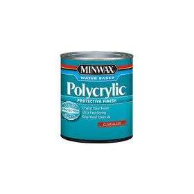 Minwax 255554444 Minwaxc Polycrylic Water Based Protective Finishes, 1/2 Pint, Gloss