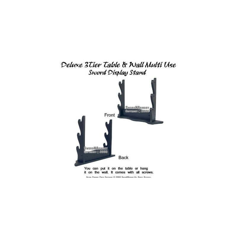 Deluxe 3Tier Table & Wall Multi Use Sword Display Stand