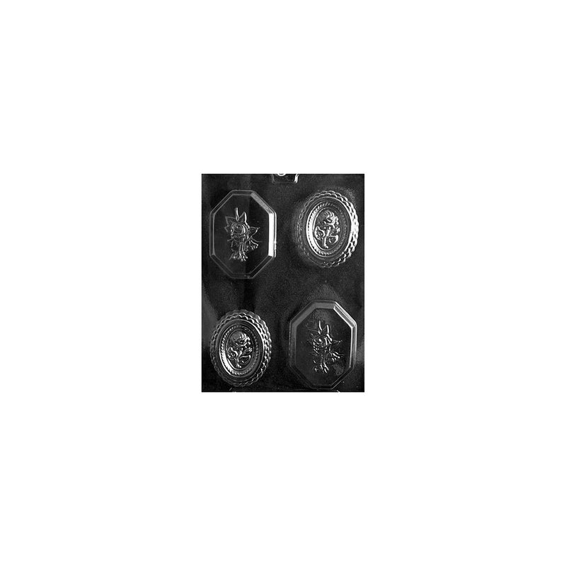 Cybrtrayd M191 Oval Rose Bar Chocolate Candy Mold with Exclusive Cybrtrayd Copyrighted Chocolate Molding Instructions