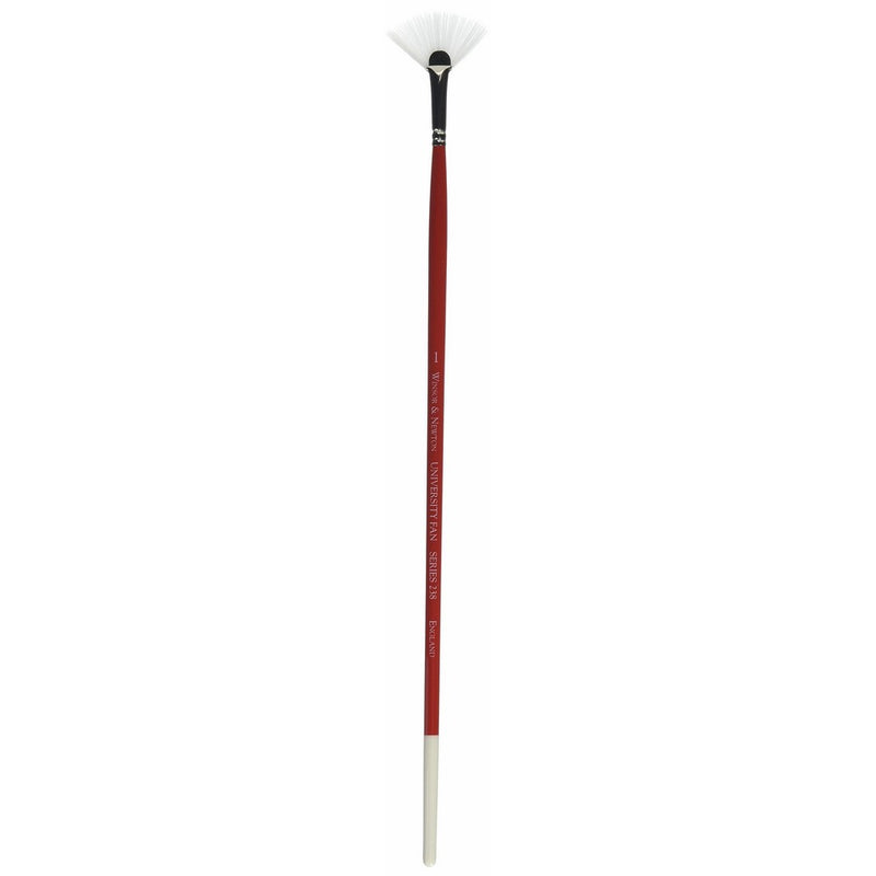 Winsor & Newton 5462001 University Series 238 Fan Long Handle Brush, Size 1