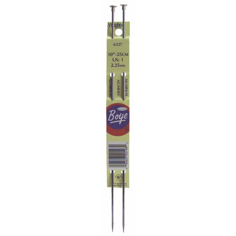 Boye Single Point Aluminum Knitting Needles 10 Inch -Size 3