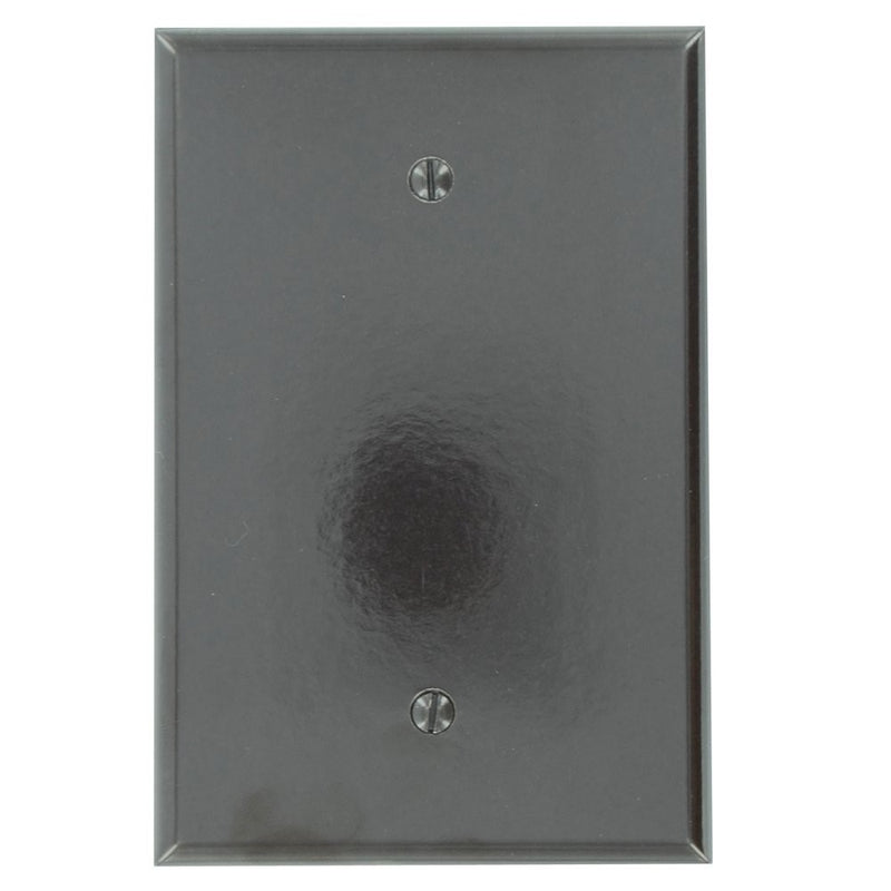 Leviton 85114 1-Gang No Device Blank Wallplate, Oversized, Thermoset, Box Mount, Brown