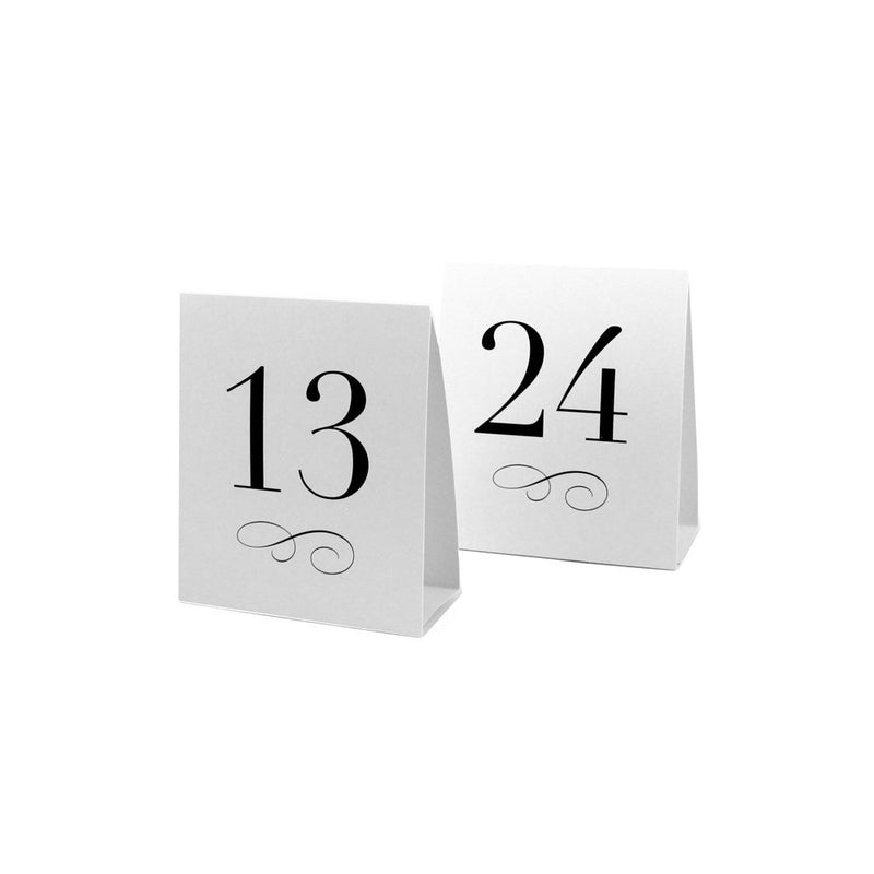 Weddingstar (7022-13) Table Number Tent Style Card, Numbers 13 to 24, White