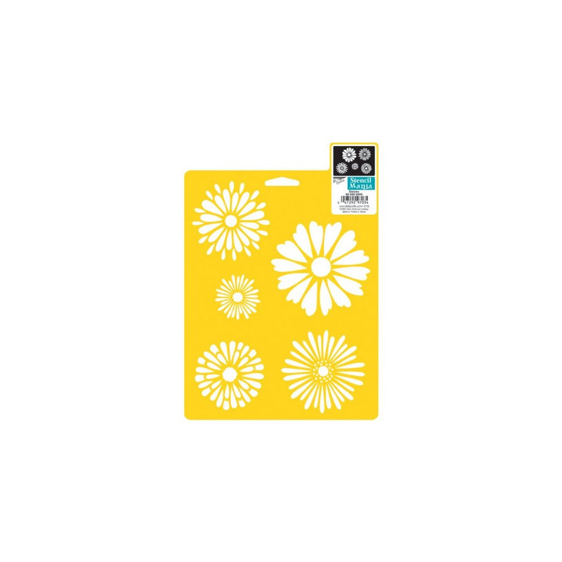 Delta Creative Stencil Mania Stencil, 7 by 10-Inch, 970720710 Daisies