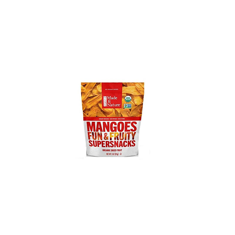 Made In Nature Organic Dried Mangos, 3-Ounce Bags (Pack of 6)