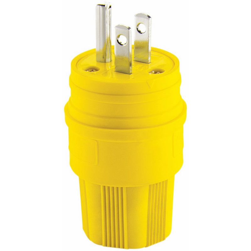 Eaton 14W47-K 15-Amp 2-Pole 3-Wire 125-Volt Industrial Grade Plug, Yellow