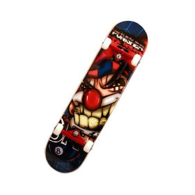 Punisher Jester Complete Skateboard, Blue, 31-Inch