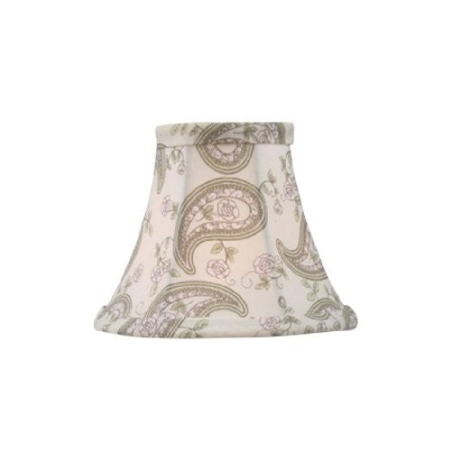 Livex Lighting S321 Bell Clip Chandelier Shade, Paisley Design Silk