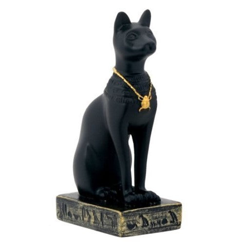 Egypt 3-Inch Egyptian Black Bastet Feline Cat Goddess Statue