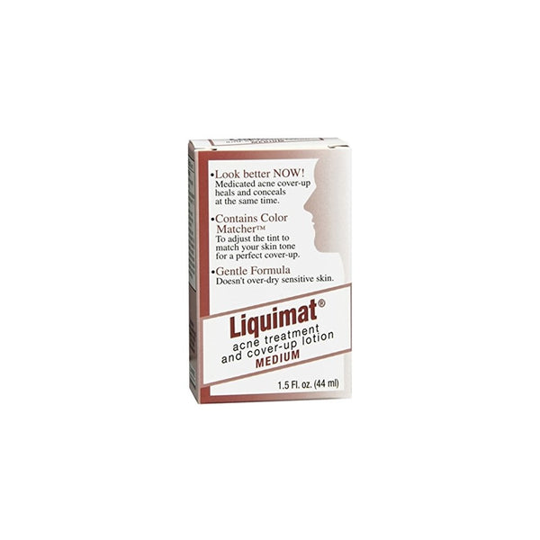 Liquimat Acne Treatment and Cover-Up Lotion, Medium, 1.5 Ounce