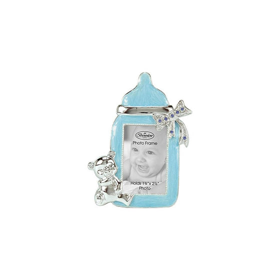 Brownlow Gifts Baby Boy Bottle Frame, Blue