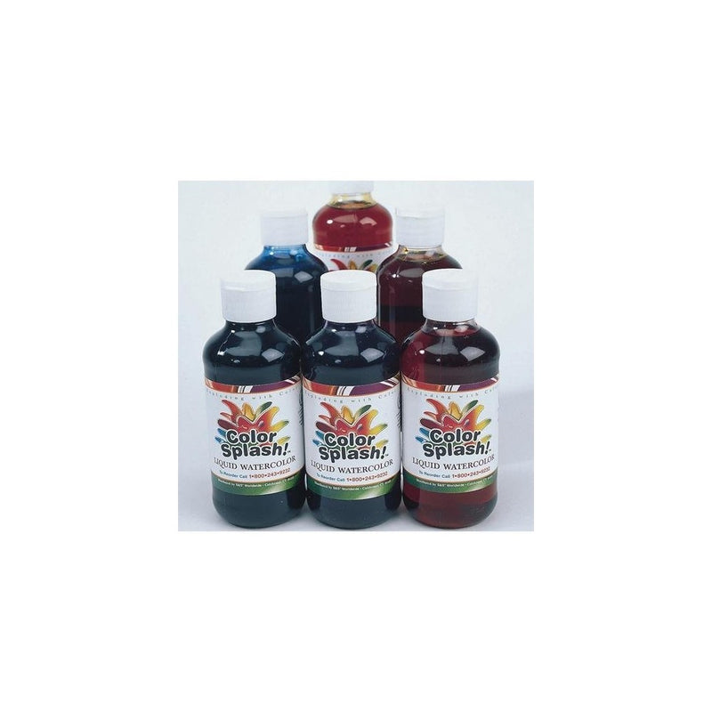 S&S Worldwide PT3265 Color Splash! Liquid Watercolor Paint, 8 oz. (Pack of 6)