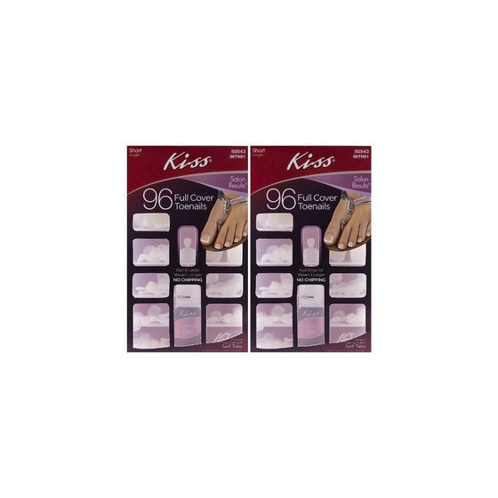 2-PACK Kiss 96-Count TOENAILS - Full Coverage Short Toenails