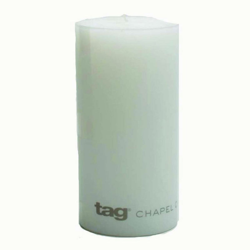 Tag 100064 3-Inch by 6-Inch Unscented Long Burning Pillar Candle, White