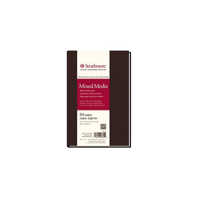Strathmore 566-5 500 Series Hardbound Mixed Media Art Journal, 5.5"x8.5" 32 Sheets
