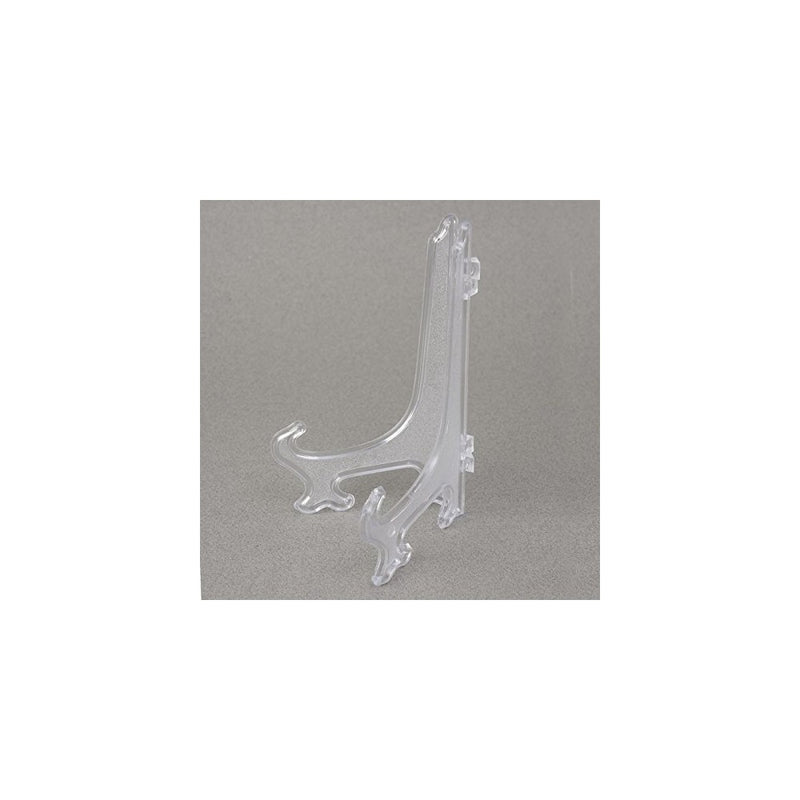 Dr.Luck 8" Clear Plastic Plate Display Stand Picture Frame Easel Holder (Qty - 12 Pieces)