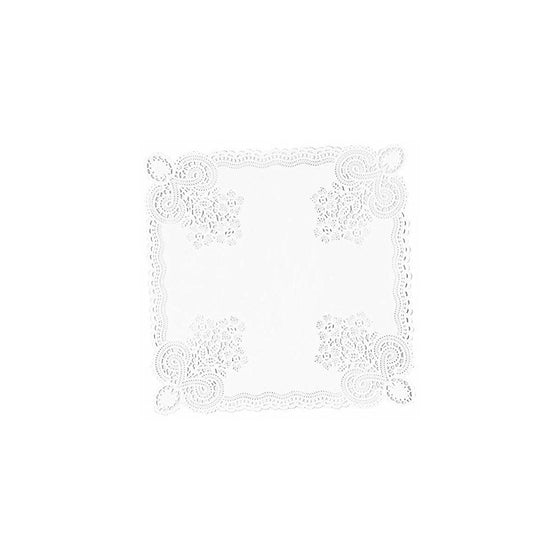 Amscan Classic Square Doilies Party Supplies, 10-1/2", White