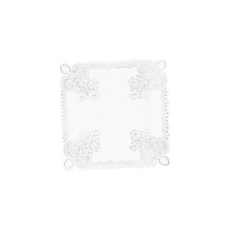 Amscan Classic Square Doilies Party Supplies, 10-1/2", White