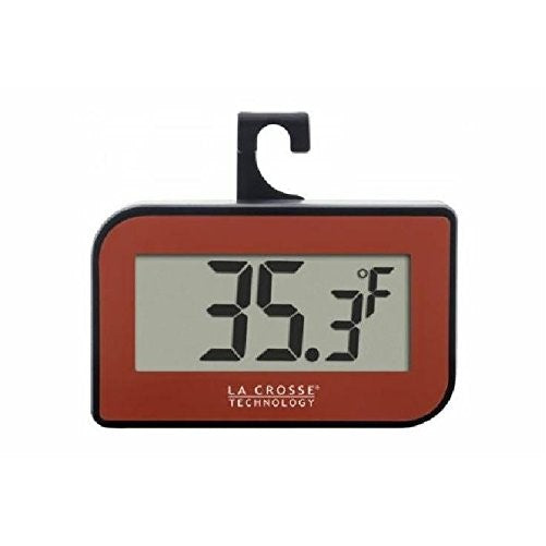 La Crosse Technology 314-152-R Digital Refrigerator-Freezer Thermometer with Hook