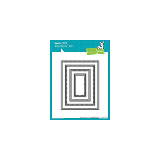 Lawn Fawn Lawn Cuts Custom Craft Die - Large Stitched Rectangle (LF767)