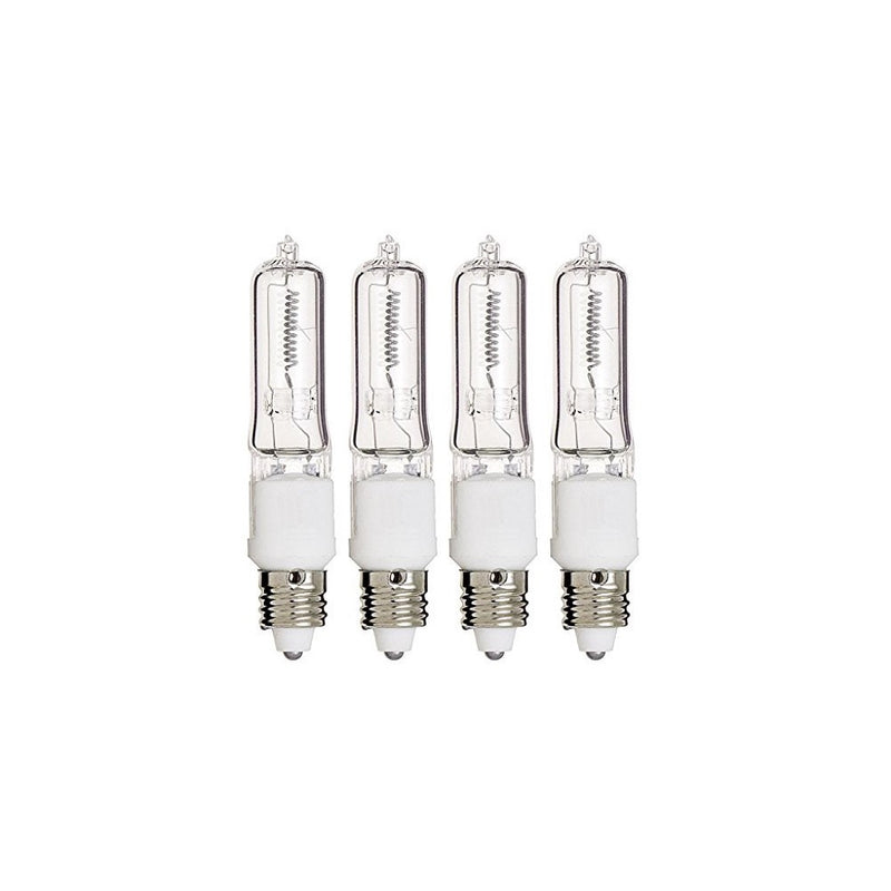 (Pack Of 4) Q50CL/MC - 50 Watt JD T4 E11 Mini Candelabra Base 120V Clear Light Bulbs