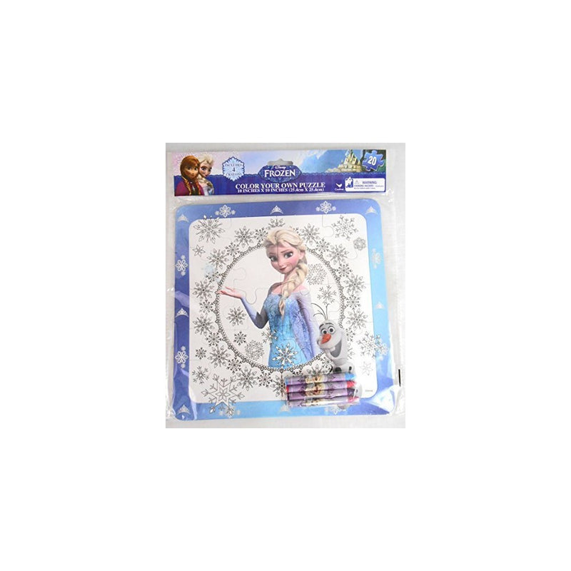 Frozen Elsa Color Your Own Puzzle 20 Piece with Crayons (1, Elsa)