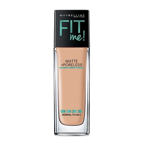 Maybelline Makeup Fit Me Matte  Poreless Liquid Foundation Makeup, Natural Beige Shade, 1 fl oz