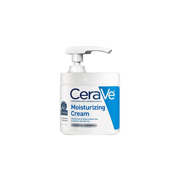 CeraVe Moisturizing Cream with Pump 16 oz Daily Face and Body Moisturizer for Dry Skin