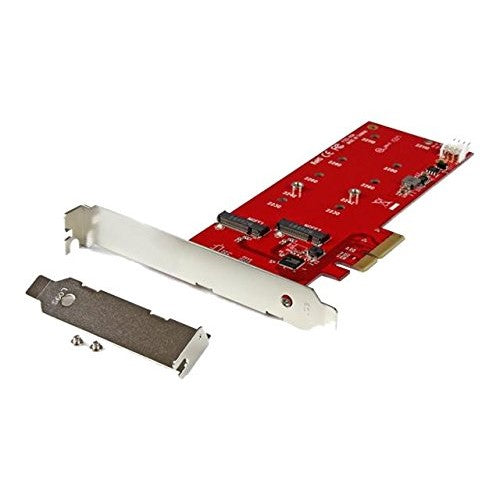 StarTech.com 2x M.2 SATA SSD Controller Card - PCIe - PCI Express M.2 SATA III Controller - NGFF Card Adapter