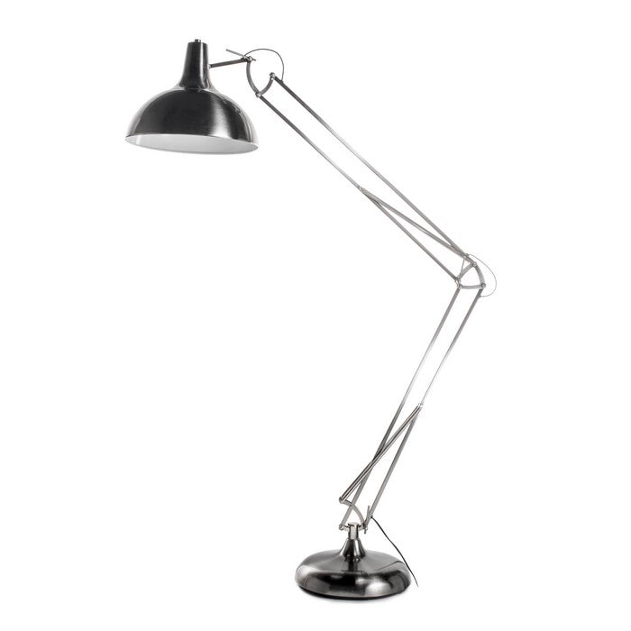 Metal Task Floor Lamp with Full Adjustable Function, Silver