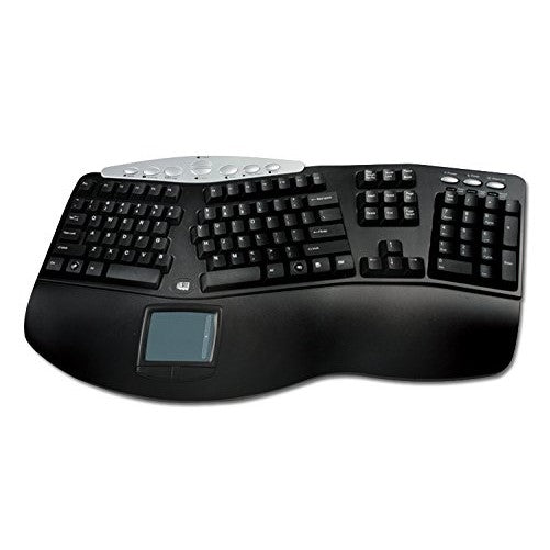 Adesso 105KEY PS2 TRU-FORM PRO ERGO TOUCHPAD KEYBOARD BLACK HOT KEYS