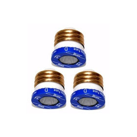 Bussman BP/TL-15 15 Amp Time Delay Plug Fuses 3 Count