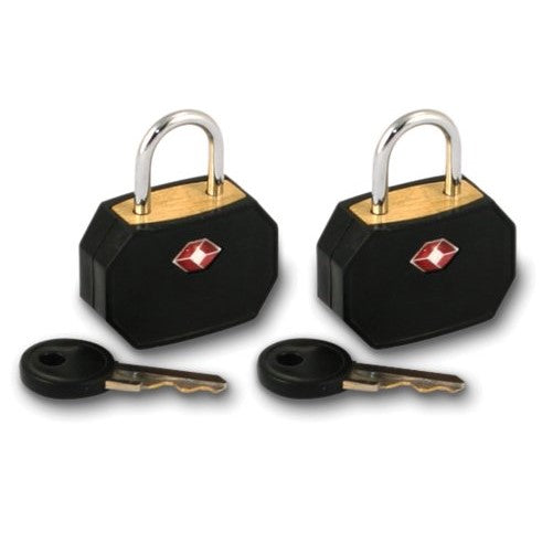 Lewis N. Clark TSA Mini Padlock 2 Pack, Black