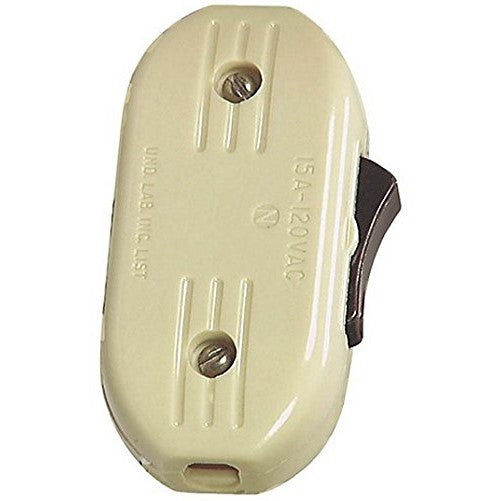 Heavy Duty Cord Switch, Ivory
