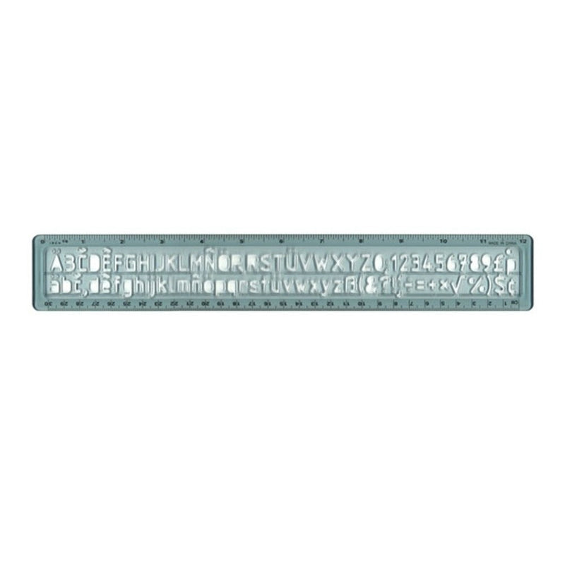 Westcott Combo Lettering Guide Ruler,", Metric, 12", 30cm (KT-35)