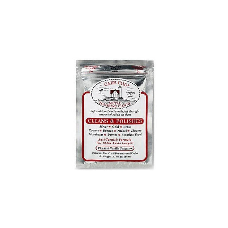 Cape Cod Metal Polishing Cloths Foil Pouch 0.53oz